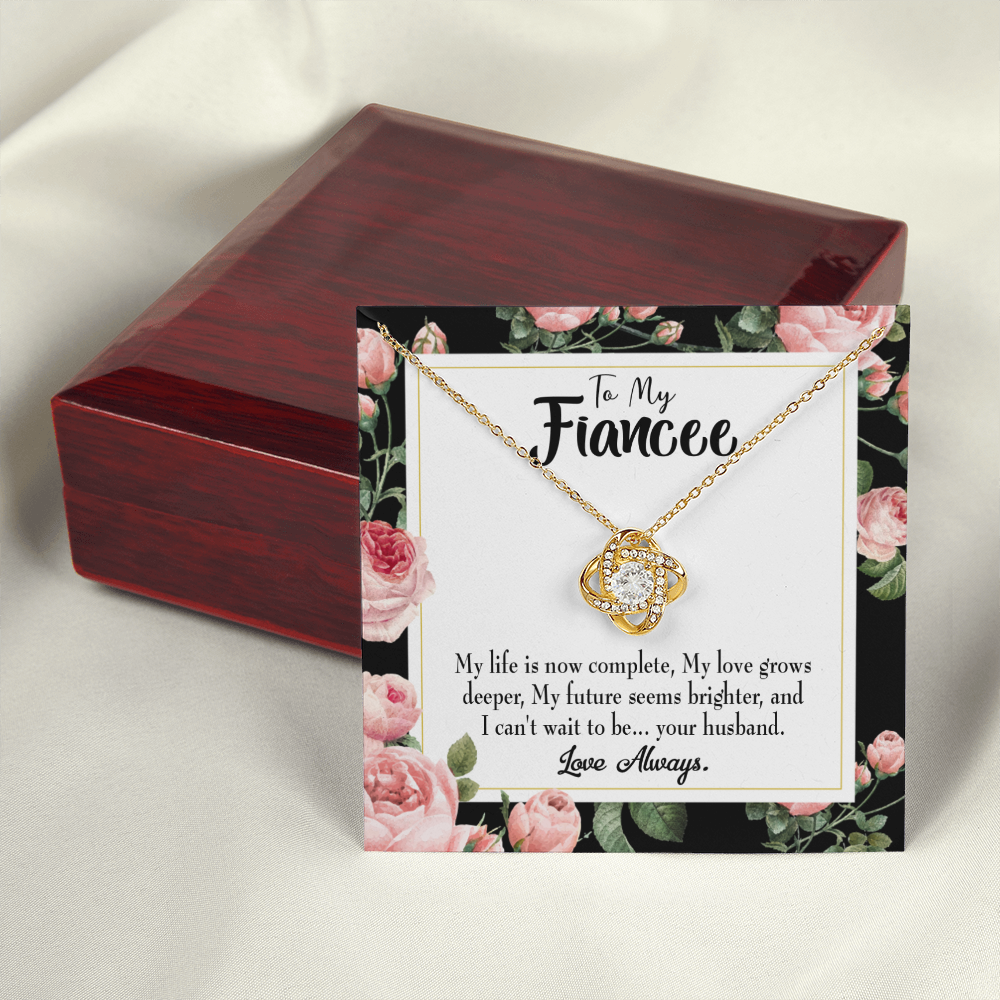To My Girlfriend Future is Brighter Infinity Knot Necklace Message Card-Express Your Love Gifts