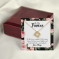 To My Girlfriend Future is Brighter Infinity Knot Necklace Message Card-Express Your Love Gifts