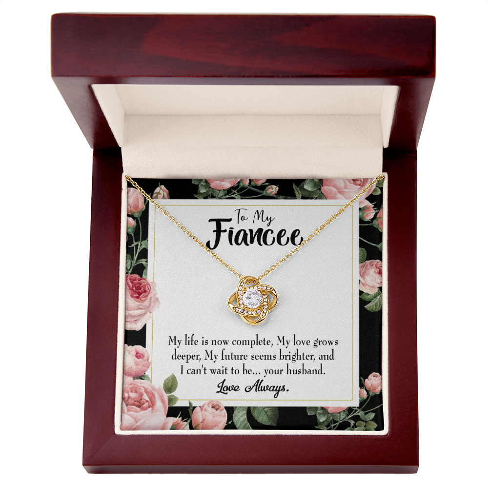To My Girlfriend Future is Brighter Infinity Knot Necklace Message Card-Express Your Love Gifts