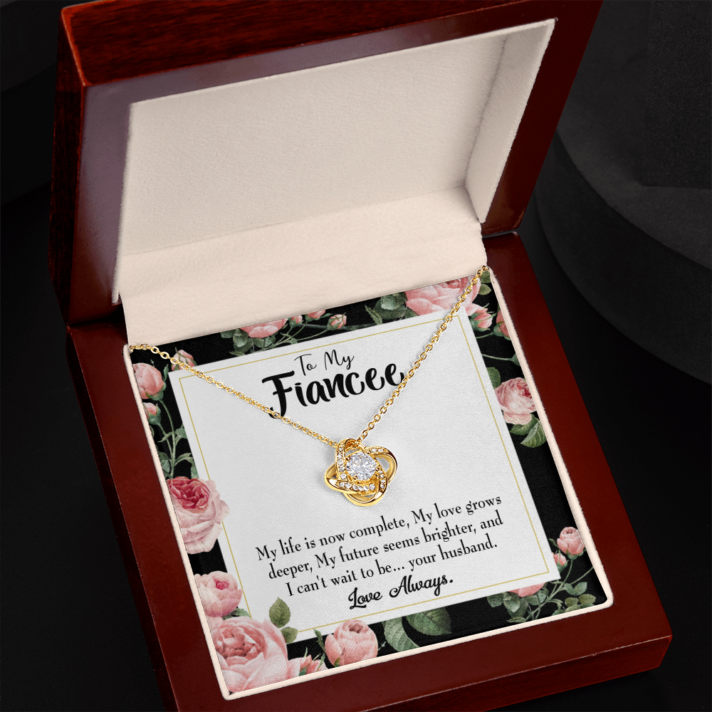To My Girlfriend Future is Brighter Infinity Knot Necklace Message Card-Express Your Love Gifts