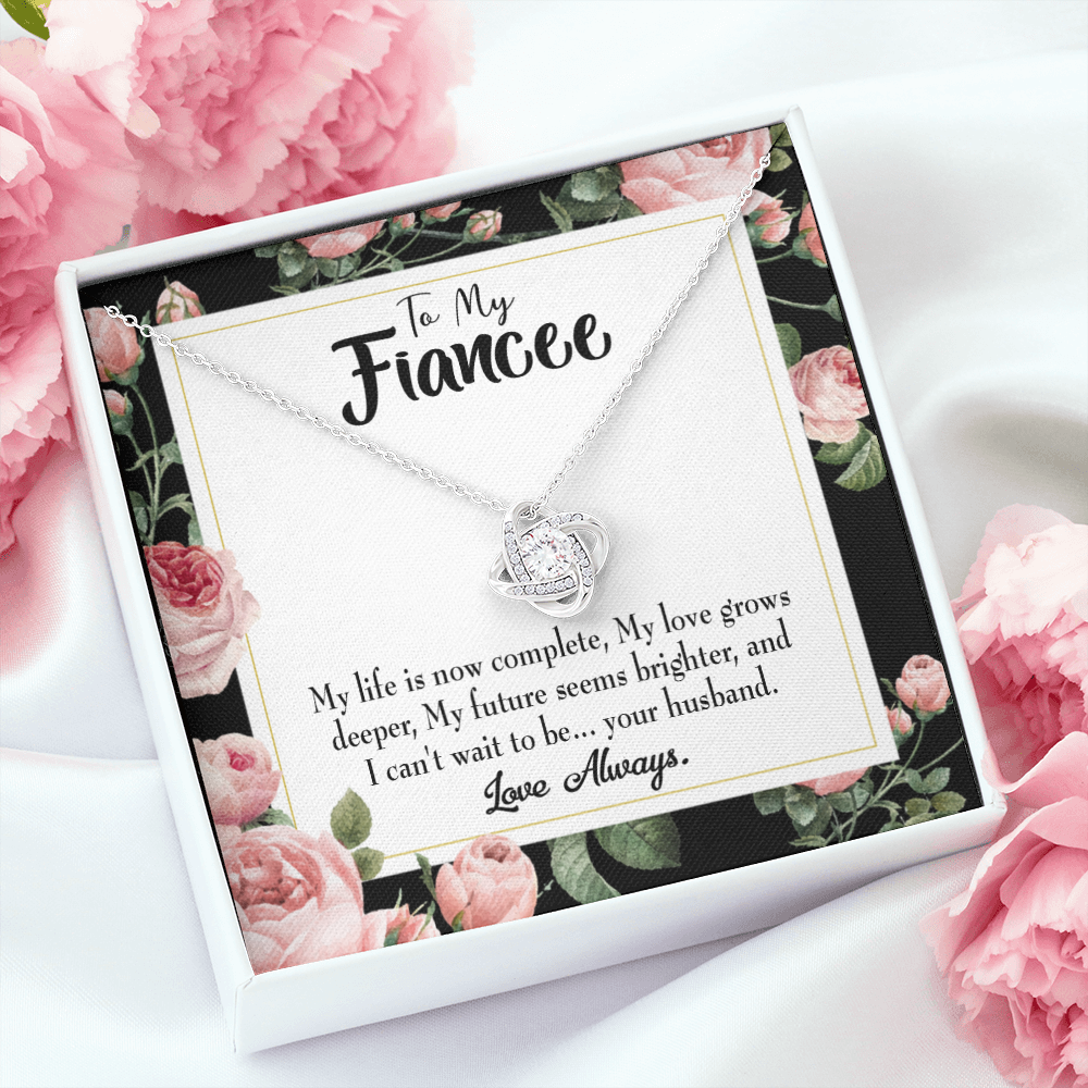 To My Girlfriend Future is Brighter Infinity Knot Necklace Message Card-Express Your Love Gifts