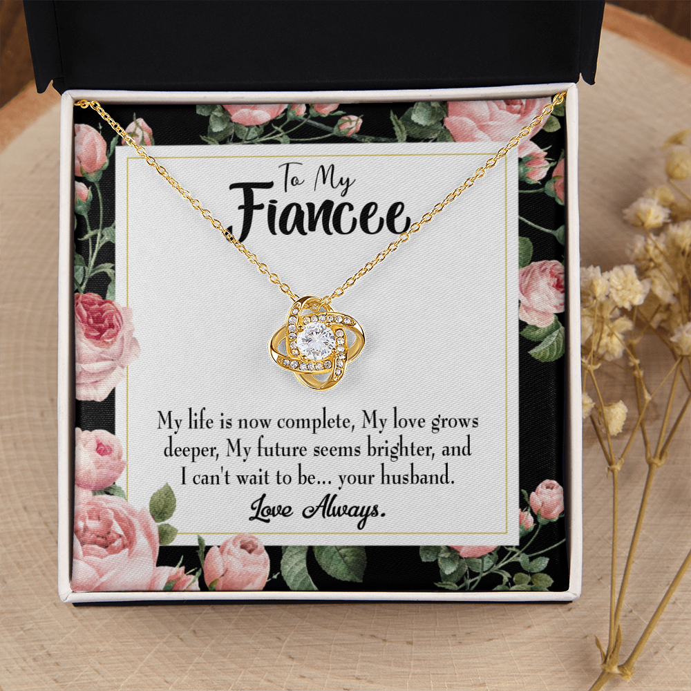 To My Girlfriend Future is Brighter Infinity Knot Necklace Message Card-Express Your Love Gifts