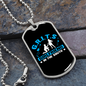 To My Girlfriend G.R.I.T.S Blue Girlfriend Necklace Stainless Steel or 18k Gold Dog Tag 24" Chain-Express Your Love Gifts