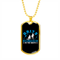 To My Girlfriend G.R.I.T.S Blue Girlfriend Necklace Stainless Steel or 18k Gold Dog Tag 24" Chain-Express Your Love Gifts