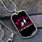 To My Girlfriend G.R.I.T.S Pink Girlfriend Necklace Stainless Steel or 18k Gold Dog Tag 24" Chain-Express Your Love Gifts