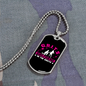 To My Girlfriend G.R.I.T.S Pink Girlfriend Necklace Stainless Steel or 18k Gold Dog Tag 24" Chain-Express Your Love Gifts