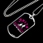 To My Girlfriend G.R.I.T.S Pink Girlfriend Necklace Stainless Steel or 18k Gold Dog Tag 24" Chain-Express Your Love Gifts