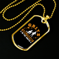 To My Girlfriend G.R.I.T.S Yellow Girlfriend Necklace Stainless Steel or 18k Gold Dog Tag 24" Chain-Express Your Love Gifts