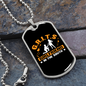 To My Girlfriend G.R.I.T.S Yellow Girlfriend Necklace Stainless Steel or 18k Gold Dog Tag 24" Chain-Express Your Love Gifts