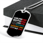 To My Girlfriend Gaming Design for Gaming Lover Girlfriend Necklace Stainless Steel or 18k Gold Dog Tag 24" Chain-Express Your Love Gifts