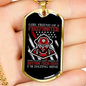 To My Girlfriend Girl Friend of a Firefighter Necklace Stainless Steel or 18k Gold Dog Tag 24" Chain-Express Your Love Gifts