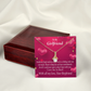 To My Girlfriend Girlfriend Deep Joy And True Contentment Alluring Ribbon Necklace Message Card-Express Your Love Gifts