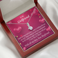 To My Girlfriend Girlfriend Deep Joy And True Contentment Alluring Ribbon Necklace Message Card-Express Your Love Gifts