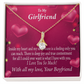 To My Girlfriend Girlfriend Deep Joy And True Contentment Alluring Ribbon Necklace Message Card-Express Your Love Gifts