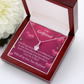 To My Girlfriend Girlfriend Deep Joy And True Contentment Alluring Ribbon Necklace Message Card-Express Your Love Gifts