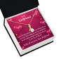 To My Girlfriend Girlfriend Deep Joy And True Contentment Alluring Ribbon Necklace Message Card-Express Your Love Gifts