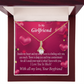 To My Girlfriend Girlfriend Deep Joy And True Contentment Alluring Ribbon Necklace Message Card-Express Your Love Gifts
