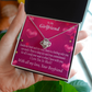 To My Girlfriend Girlfriend Deep Joy And True Contentment Infinity Knot Necklace Message Card-Express Your Love Gifts
