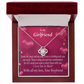 To My Girlfriend Girlfriend Deep Joy And True Contentment Infinity Knot Necklace Message Card-Express Your Love Gifts
