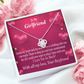 To My Girlfriend Girlfriend Deep Joy And True Contentment Infinity Knot Necklace Message Card-Express Your Love Gifts
