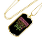 To My Girlfriend Girlfriend Fiance Wife Necklace Stainless Steel or 18k Gold Dog Tag 24" Chain-Express Your Love Gifts