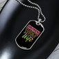 To My Girlfriend Girlfriend Fiance Wife Necklace Stainless Steel or 18k Gold Dog Tag 24" Chain-Express Your Love Gifts