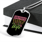 To My Girlfriend Girlfriend Fiance Wife Necklace Stainless Steel or 18k Gold Dog Tag 24" Chain-Express Your Love Gifts
