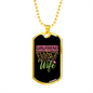 To My Girlfriend Girlfriend Fiance Wife Necklace Stainless Steel or 18k Gold Dog Tag 24" Chain-Express Your Love Gifts