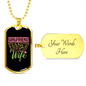 To My Girlfriend Girlfriend Fiance Wife Necklace Stainless Steel or 18k Gold Dog Tag 24" Chain-Express Your Love Gifts