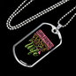 To My Girlfriend Girlfriend Fiance Wife Necklace Stainless Steel or 18k Gold Dog Tag 24" Chain-Express Your Love Gifts