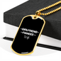 To My Girlfriend Girlfriend Fiance Wife TranspArent Necklace Stainless Steel or 18k Gold Dog Tag 24" Chain-Express Your Love Gifts