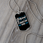 To My Girlfriend Girlfriend Fiancee Wife Blue Necklace Stainless Steel or 18k Gold Dog Tag 24" Chain-Express Your Love Gifts