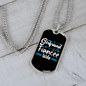 To My Girlfriend Girlfriend Fiancee Wife Blue Necklace Stainless Steel or 18k Gold Dog Tag 24" Chain-Express Your Love Gifts