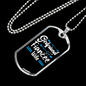 To My Girlfriend Girlfriend Fiancee Wife Blue Necklace Stainless Steel or 18k Gold Dog Tag 24" Chain-Express Your Love Gifts