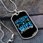 To My Girlfriend Girlfriend Fiancee Wife Mommy Blue Necklace Stainless Steel or 18k Gold Dog Tag 24" Chain-Express Your Love Gifts