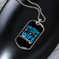 To My Girlfriend Girlfriend Fiancee Wife Mommy Blue Necklace Stainless Steel or 18k Gold Dog Tag 24" Chain-Express Your Love Gifts