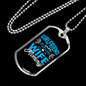 To My Girlfriend Girlfriend Fiancee Wife Mommy Blue Necklace Stainless Steel or 18k Gold Dog Tag 24" Chain-Express Your Love Gifts