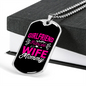 To My Girlfriend Girlfriend Fiancee Wife Mommy Pink Necklace Stainless Steel or 18k Gold Dog Tag 24" Chain-Express Your Love Gifts