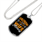 To My Girlfriend Girlfriend Fiancee Wife Mommy Yellow Necklace Stainless Steel or 18k Gold Dog Tag 24" Chain-Express Your Love Gifts