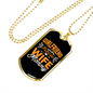 To My Girlfriend Girlfriend Fiancee Wife Mommy Yellow Necklace Stainless Steel or 18k Gold Dog Tag 24" Chain-Express Your Love Gifts