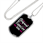 To My Girlfriend Girlfriend Fiancee Wife Pink Necklace Stainless Steel or 18k Gold Dog Tag 24" Chain-Express Your Love Gifts