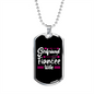 To My Girlfriend Girlfriend Fiancee Wife Pink Necklace Stainless Steel or 18k Gold Dog Tag 24" Chain-Express Your Love Gifts