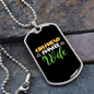 To My Girlfriend Girlfriend Fiancee Wife TranspArent Necklace Stainless Steel or 18k Gold Dog Tag 24" Chain-Express Your Love Gifts