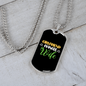 To My Girlfriend Girlfriend Fiancee Wife TranspArent Necklace Stainless Steel or 18k Gold Dog Tag 24" Chain-Express Your Love Gifts
