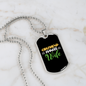 To My Girlfriend Girlfriend Fiancee Wife TranspArent Necklace Stainless Steel or 18k Gold Dog Tag 24" Chain-Express Your Love Gifts
