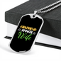 To My Girlfriend Girlfriend Fiancee Wife TranspArent Necklace Stainless Steel or 18k Gold Dog Tag 24" Chain-Express Your Love Gifts