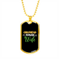 To My Girlfriend Girlfriend Fiancee Wife TranspArent Necklace Stainless Steel or 18k Gold Dog Tag 24" Chain-Express Your Love Gifts