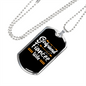 To My Girlfriend Girlfriend Fiancee Wife Yellow Necklace Stainless Steel or 18k Gold Dog Tag 24" Chain-Express Your Love Gifts