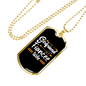 To My Girlfriend Girlfriend Fiancee Wife Yellow Necklace Stainless Steel or 18k Gold Dog Tag 24" Chain-Express Your Love Gifts