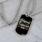 To My Girlfriend Girlfriend Fiancee Wife Yellow Necklace Stainless Steel or 18k Gold Dog Tag 24" Chain-Express Your Love Gifts